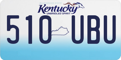 KY license plate 510UBU