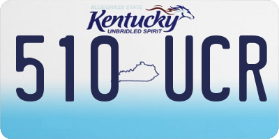 KY license plate 510UCR