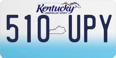 KY license plate 510UPY