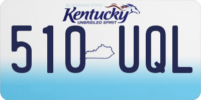 KY license plate 510UQL