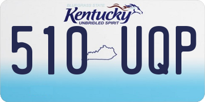 KY license plate 510UQP
