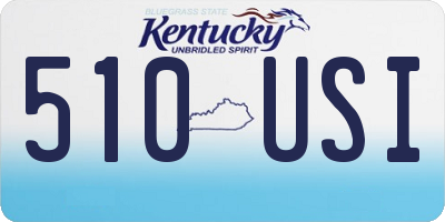 KY license plate 510USI