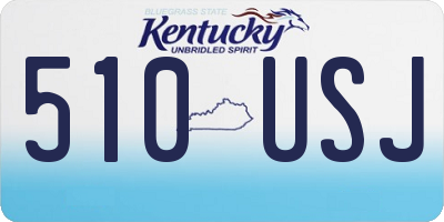 KY license plate 510USJ