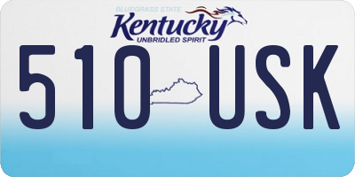 KY license plate 510USK