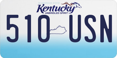 KY license plate 510USN