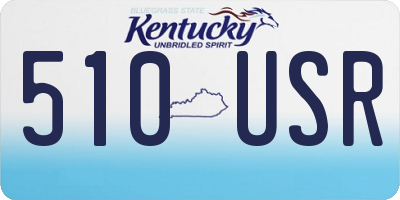 KY license plate 510USR