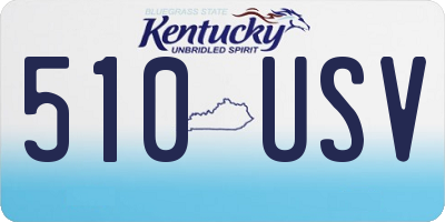 KY license plate 510USV