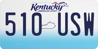 KY license plate 510USW