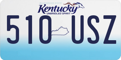 KY license plate 510USZ
