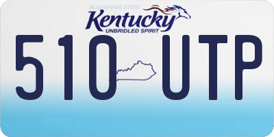 KY license plate 510UTP