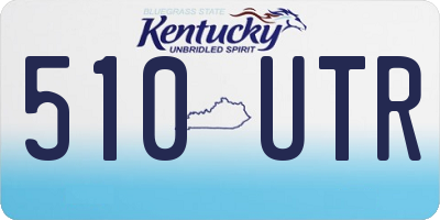 KY license plate 510UTR