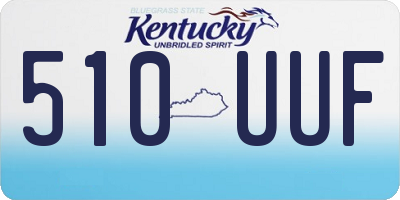 KY license plate 510UUF