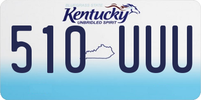 KY license plate 510UUU