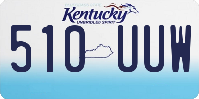 KY license plate 510UUW