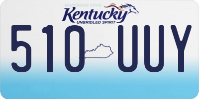 KY license plate 510UUY