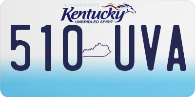 KY license plate 510UVA