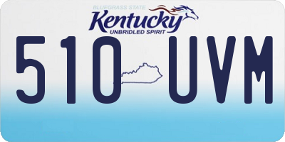 KY license plate 510UVM