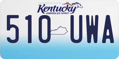 KY license plate 510UWA