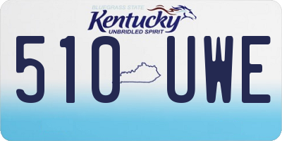 KY license plate 510UWE
