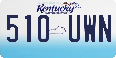 KY license plate 510UWN