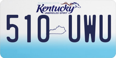 KY license plate 510UWU