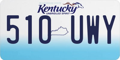KY license plate 510UWY