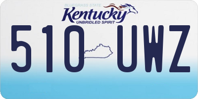 KY license plate 510UWZ