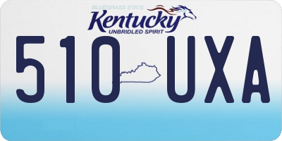 KY license plate 510UXA
