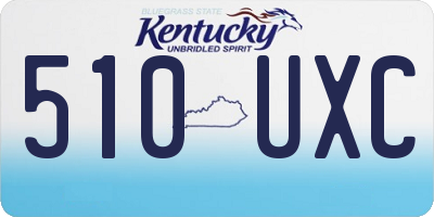 KY license plate 510UXC
