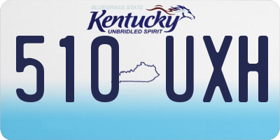 KY license plate 510UXH