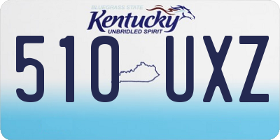 KY license plate 510UXZ