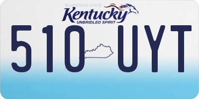 KY license plate 510UYT