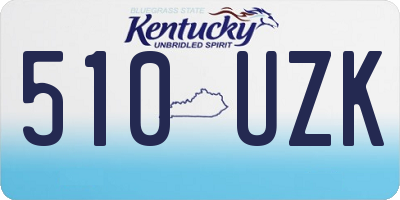 KY license plate 510UZK