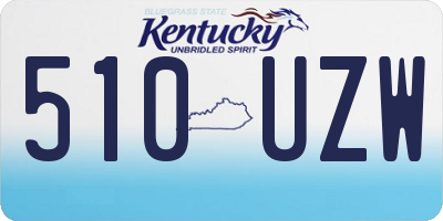 KY license plate 510UZW