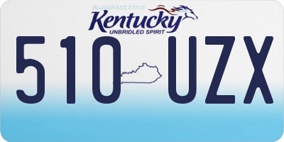 KY license plate 510UZX
