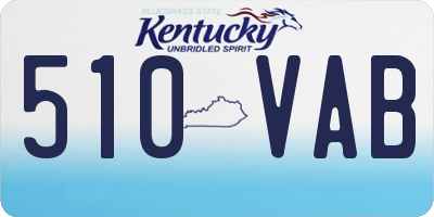 KY license plate 510VAB