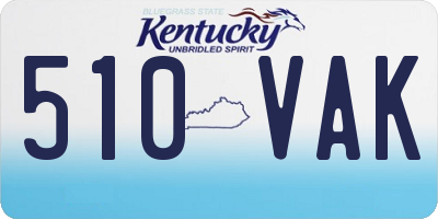 KY license plate 510VAK