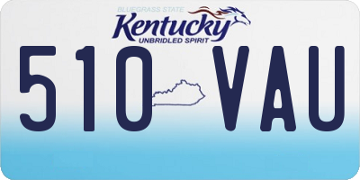 KY license plate 510VAU