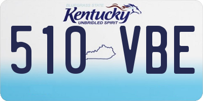 KY license plate 510VBE
