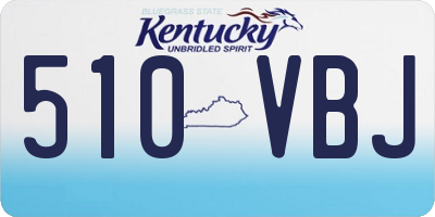 KY license plate 510VBJ