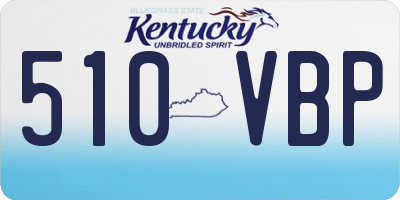 KY license plate 510VBP