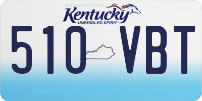 KY license plate 510VBT