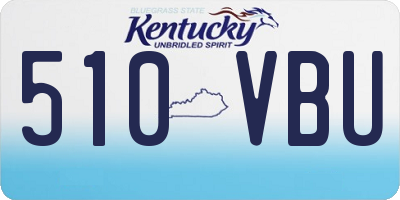 KY license plate 510VBU