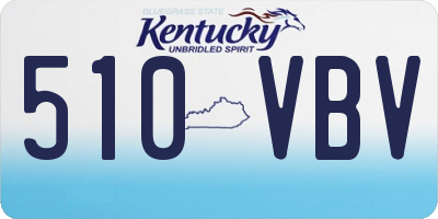 KY license plate 510VBV