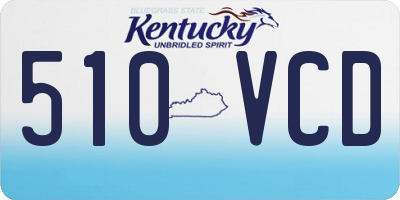 KY license plate 510VCD