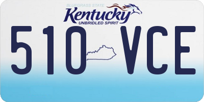 KY license plate 510VCE