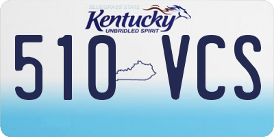 KY license plate 510VCS