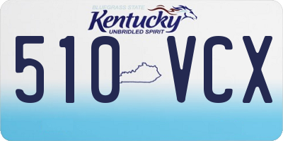 KY license plate 510VCX