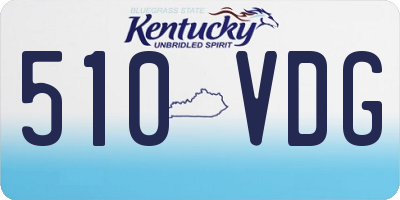 KY license plate 510VDG