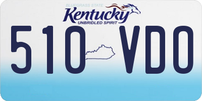 KY license plate 510VDO